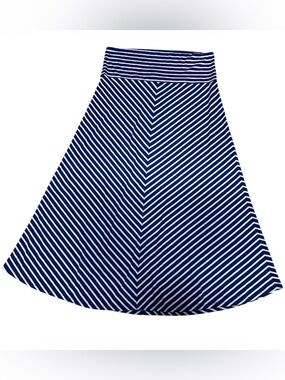 Mossimo Supply Co. Navy & White Chevron A-Line Skirt Sz XXL